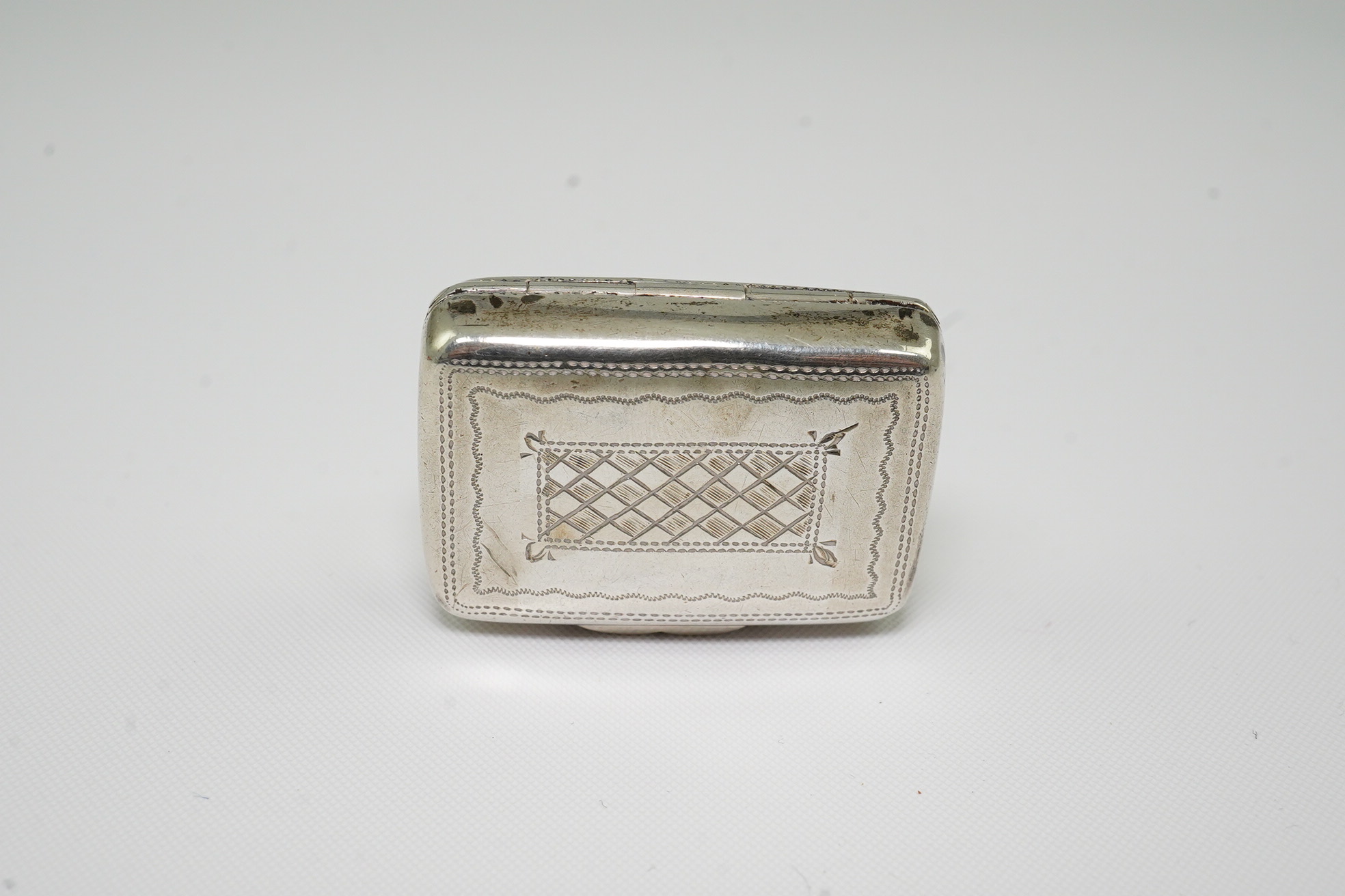 An early Victorian silver rectangular vinaigrette, by George Unite